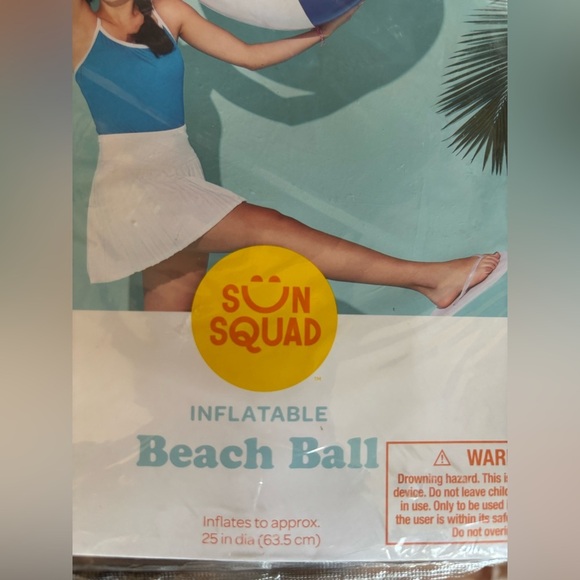 Sun Squad Inflatable Beach Ball - Picture 3 of 5